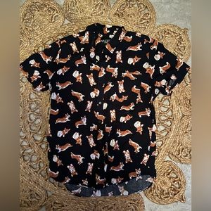 Corgi button up shirt